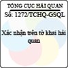 Công văn 1272/TCHQ-GSQL