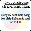 Công văn 1273/TCHQ-TXNK