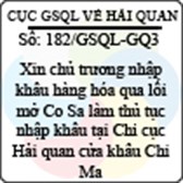 Công văn 182/GSQL-GQ3