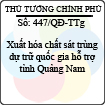 Quyết định 447/2013/QĐ-TTg