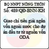 Quyết định 489/2013/QĐ-BNN-KH