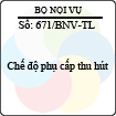 Công văn 671/BNV-TL