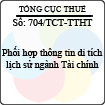 Công văn 704/TCT-TTHT