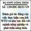 Công văn 1294/ĐC-BNN-VP