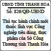 Quyết định 826/2013/QĐ-UBND