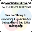 Thông tư 04/2013/TT-BLĐTBXH