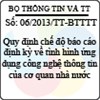 Thông tư 06/2013/TT-BTTTT
