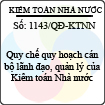 Quyết định 1143/QĐ-KTNN