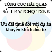 Công văn 1145/TCHQ-TXNK