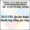 Công văn 1310/TCHQ-GSQL