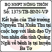 Thông báo 1375/TB-BNN-VP