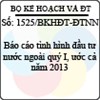Công văn 1525/BKHĐT-ĐTNN