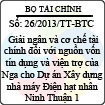 Thông tư 26/2013/TT-BTC