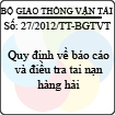 Thông tư số 27/2012/TT-BGTVT