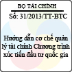 Thông tư 31/2013/TT-BTC