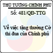 Quyết định số 481/QĐ-TTG