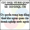 Công văn 183/GSQL-TH