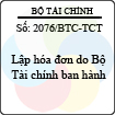 Công văn 2076/BTC-TCT