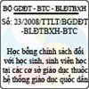 Thông tư liên tịch số 23/2008/TTLT/BGDĐT-BLĐTBXH-BTC