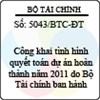 Công văn 5043/BTC-ĐT
