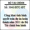 Công văn 5043/BTC-ĐT