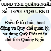 Quyết định 13/2013/QĐ-UBND