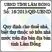 Quyết định 16/2013/QĐ-UBND