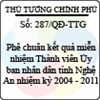 Quyết định số 287/QĐ-TTG