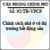 Thông báo 92/TB-VPCP