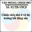 Thông báo 92/TB-VPCP