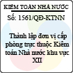 Quyết định 1561/QĐ-KTNN