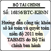 Công văn 16856/BTC-KBNN