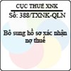 Công văn 388/TXNK-QLN