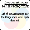 Công văn 1283/TCHQ-TXNK