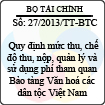 Thông tư 27/2013/TT-BTC