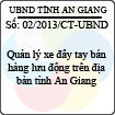 Chỉ thị 02/2013/CT-UBND của tỉnh An Giang