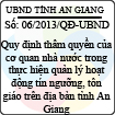 Quyết định 06/2013/QĐ-UBND tỉnh An Giang