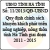Quyết định 11/2013/QĐ-UBND của tỉnh Hà Tĩnh