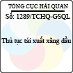 Công văn 1289/TCHQ-GSQL