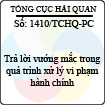 Công văn 1410/TCHQ-PC