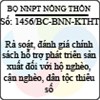 Báo cáo 1456/BC-BNN-KTHT