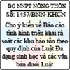 Công văn 1457/BNN-KHCN