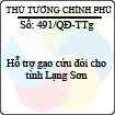 Quyết định 491/2013/QĐ-TTg