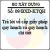 Công văn 09/BXD-KTQH