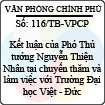 Thông báo 116/TB-VPCP