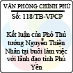 Thông báo 118/TB-VPCP