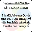 Quyết định 132/QĐ-BHXH