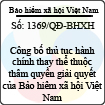 Quyết định 1369/QĐ-BHXH