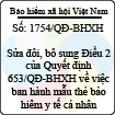 Quyết định 1754/QĐ-BHXH