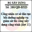 Quyết định 260/2013/QĐ-BXD